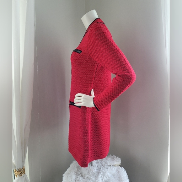 Boston Proper Red Wool Blend Sweater Jacket - Picture 4 of 9